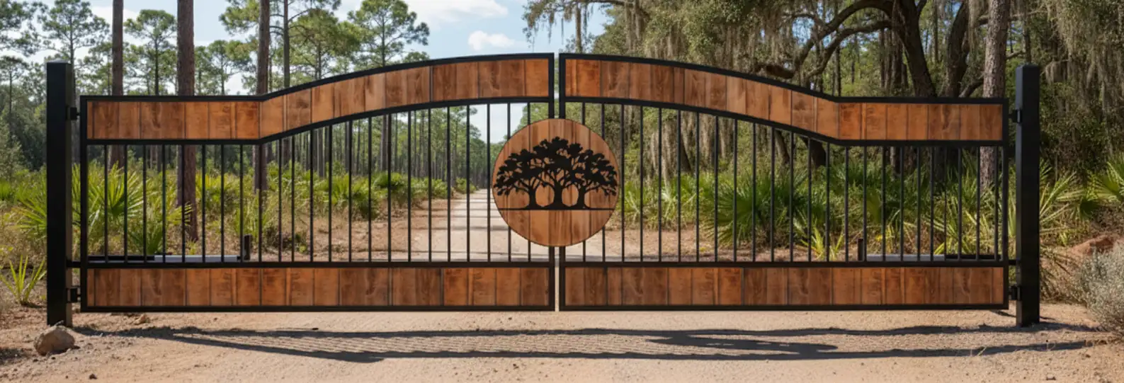 Cedar and Aluminum Gate